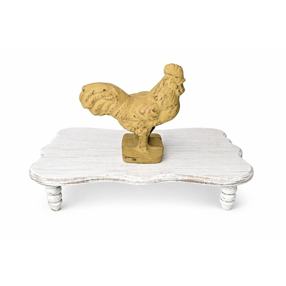 Vintage Yellow Cast Iron Mini Rooster Figurine Rustic Farmhouse Decor - Picture 3 of 6
